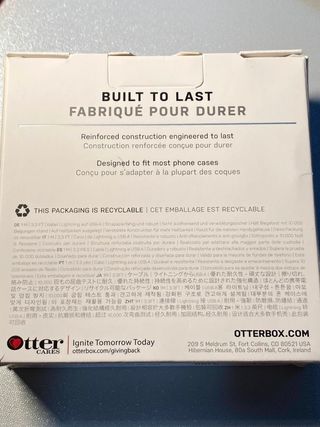 Cable Otterbox USB-A a Lightning 1m