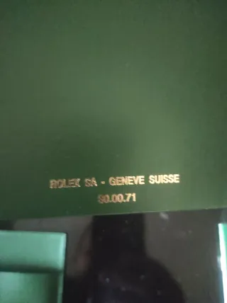 Caja Rolex Verde con Documentación