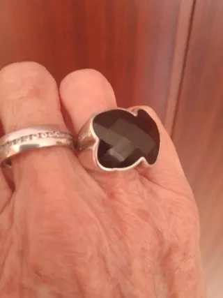 Anillo Plata TOUS Negro