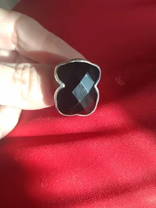 Anillo Plata TOUS Negro