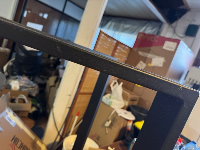 Conjunto 2 Patas Mesa Metal Negro