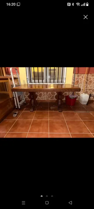 Mesa de roble macizo para salón o comedor