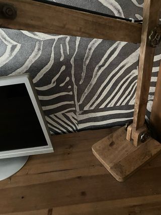 Lámpara de mesa estudio metal y madera