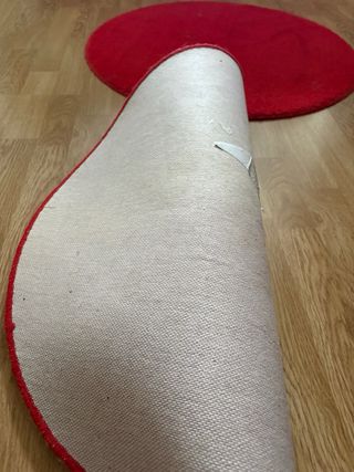 Alfombra redonda roja