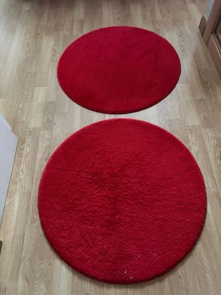 Alfombra redonda roja