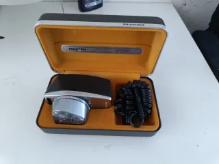 Afeitadora Philips Vintage Negra y Plateada