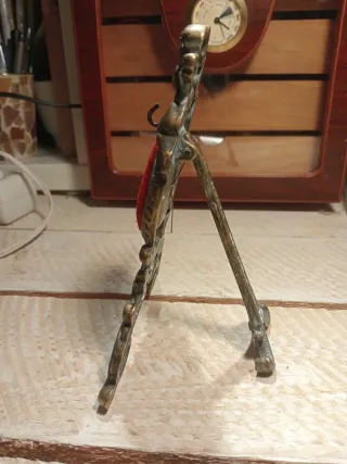 Antiguo Porta Reloj de bolsillo de bronce