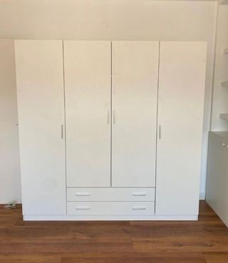 Armario 4 puertas y 2 cajones blanco