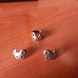 Conjunto Anillo y Pendientes Plata