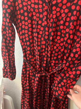Vestido Salsa lunares rojo y negro