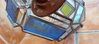 Lote 2 Lámparas Vintage Árabe Multicolor