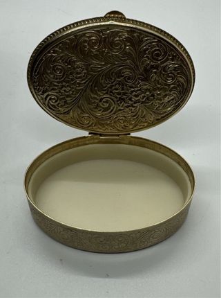 Porta pillole vintage porcellana blu