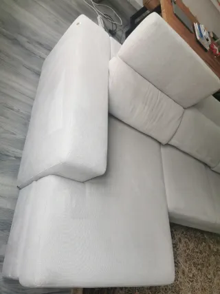 Sofá modular tela beige y gris