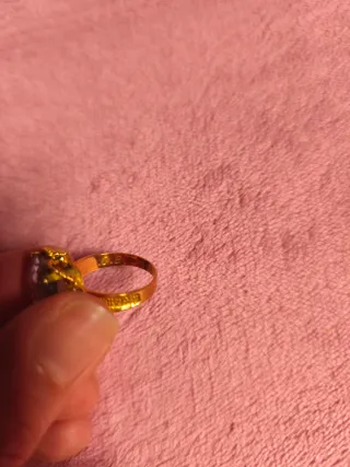 Anillo Oro 18k Aguamarina Rectangular