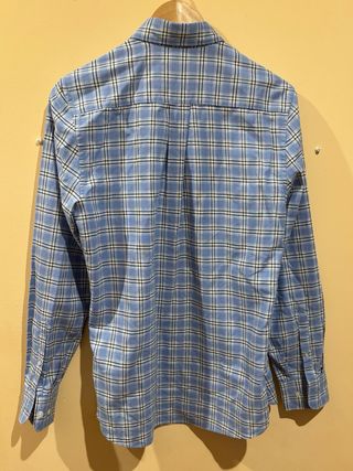 Camisa Pedro del Hierro a cuadros azul y blanco. M