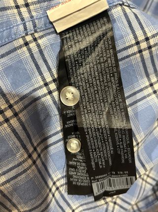 Camisa Pedro del Hierro a cuadros azul y blanco. M