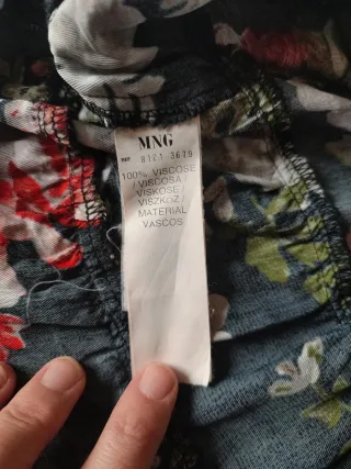 Vestido Mango floral negro