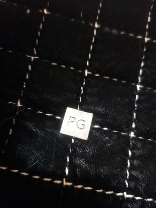 Bolso Purificación Garcia Terciopelo Negro y Plat