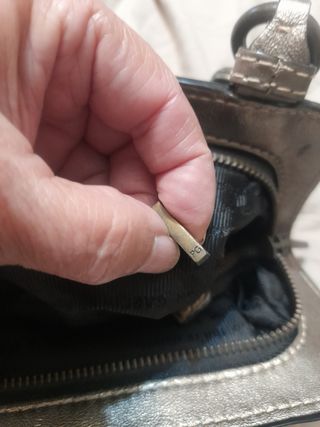 Bolso Purificación Garcia Terciopelo Negro y Plat