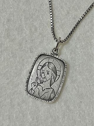 Medalla Plata 925 Jesús y Virgen