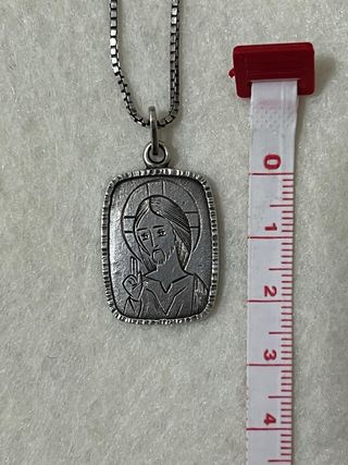 Medalla Plata 925 Jesús y Virgen