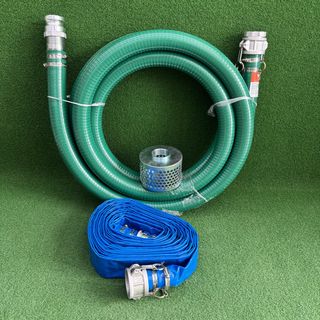 Manguera Plana VEVOR Azul 15m + Camlock