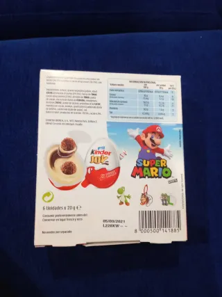 Caja Vacía Kinder Joy Super Mario Bros