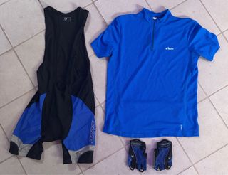 Maillot, culotte y guantes ciclismo MTB ( M )