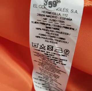 Vestido color salmón talla 50