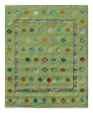 Nuovo Kilim Kaudani Reversibile Rilievo 199 x 153