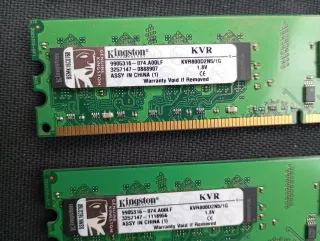 Memorias RAM DDR2 Kingston (1x 2GB)  (2x 1GB)