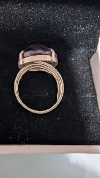Anillo amatista plata