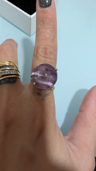 Anillo amatista plata