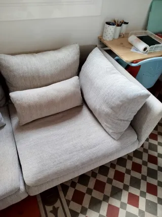 Sofá Ikea Gris Tela