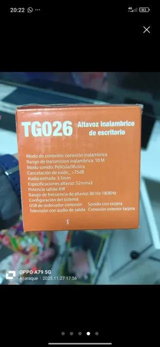 Altavoz Barra de Sonido T&G Nuevo