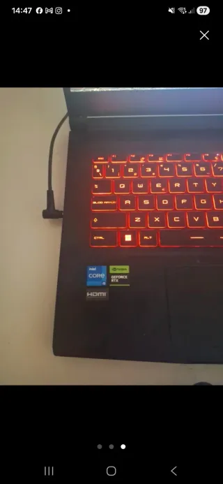 Portátil Gamer MSI Negro/Rojo