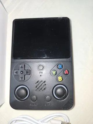 Consola Portátil Negra con Luces LED