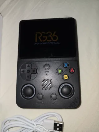 Consola Portátil Negra con Luces LED