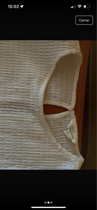 Blusa manga abullonada blanca T.XS