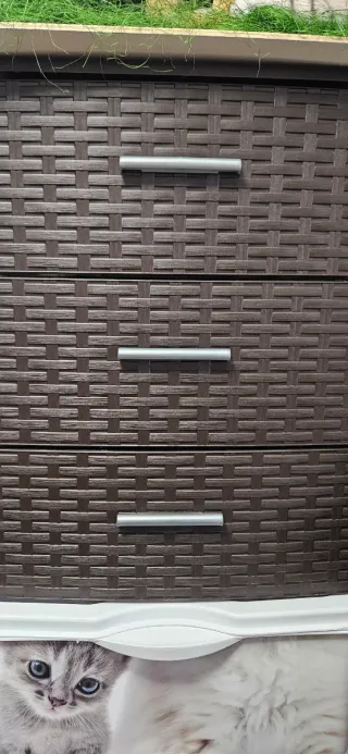 Cajonera Plástico "Mimbre" Marrón