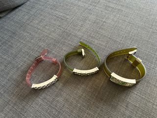 Pulsera fiesta brillo rosa y verde