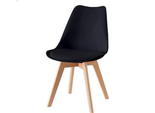 Tavolo rotondo nero con 2 sedie