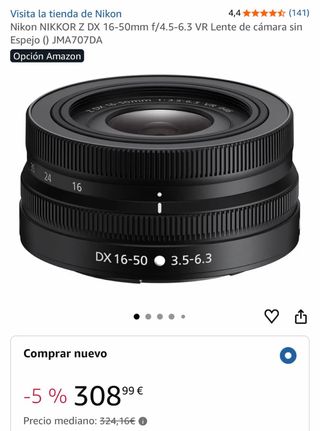 Objetivo Nikon DX 16-50mm f/3.5-6.3 VR