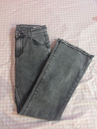 Gonne jeans grigie usurate