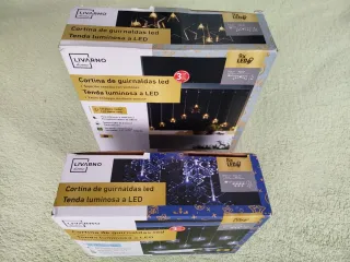 Lote Cortinas Guirnaldas LED Livarno Home - Nuevas