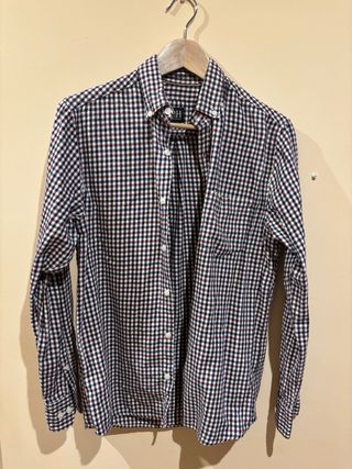 Camisa PH cuadros azul, beige y Burdeos