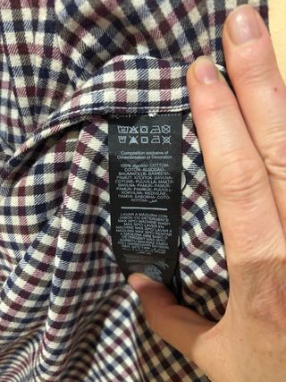 Camisa PH cuadros azul, beige y Burdeos