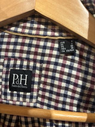 Camisa PH cuadros azul, beige y Burdeos