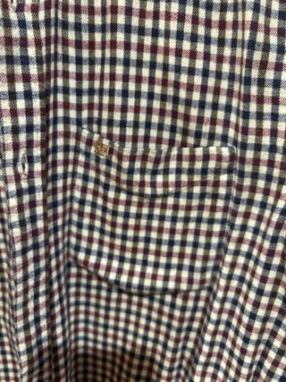 Camisa PH cuadros azul, beige y Burdeos