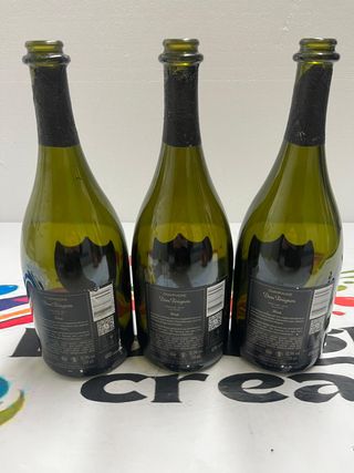 Bottiglia vuota champagne Dom Perignon Luminous x3